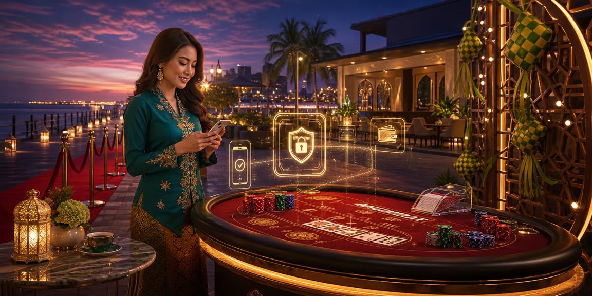 Meja Baccarat bernuansa Hari Raya di Kuantan dengan suasana meriah